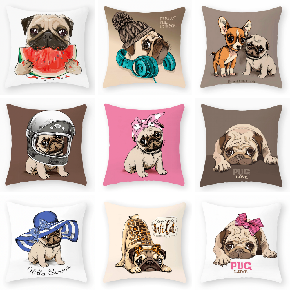 Decorative Pug Cushion Covers Out Of Stock