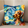 Vibrant Oil Painting Dog Cushion Covers