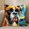 Vibrant Oil Painting Dog Cushion Covers