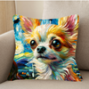 Vibrant Oil Painting Dog Cushion Covers