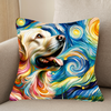 Vibrant Oil Painting Dog Cushion Covers