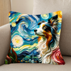 Vibrant Oil Painting Dog Cushion Covers