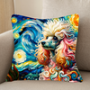 Vibrant Oil Painting Dog Cushion Covers