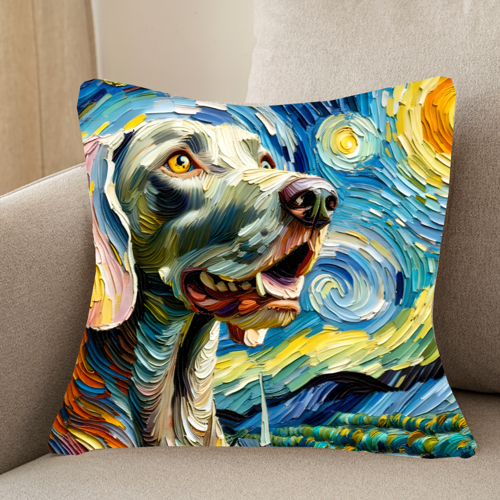 Vibrant Oil Painting Dog Cushion Covers