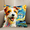 Vibrant Oil Painting Dog Cushion Covers