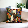 Gustav Klimt Inspired Cats Cushion Covers