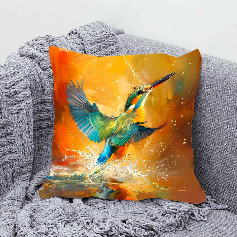 Vibrant Watercolor Bird Cushion Covers