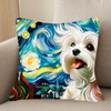 Vibrant Oil Painting Dog Cushion Covers