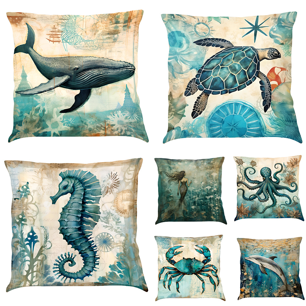 Marine Life Cushion Covers - Closing Sale