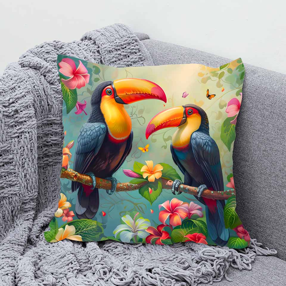 Vibrant Birds Cushion Covers Out Of Stock