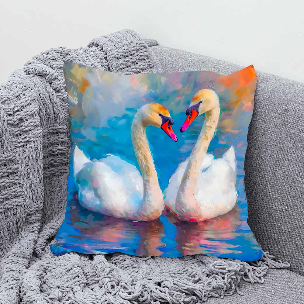 Vibrant Watercolor Bird Cushion Covers