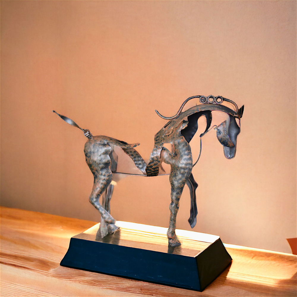 Handmade Metal Horse Sculpture