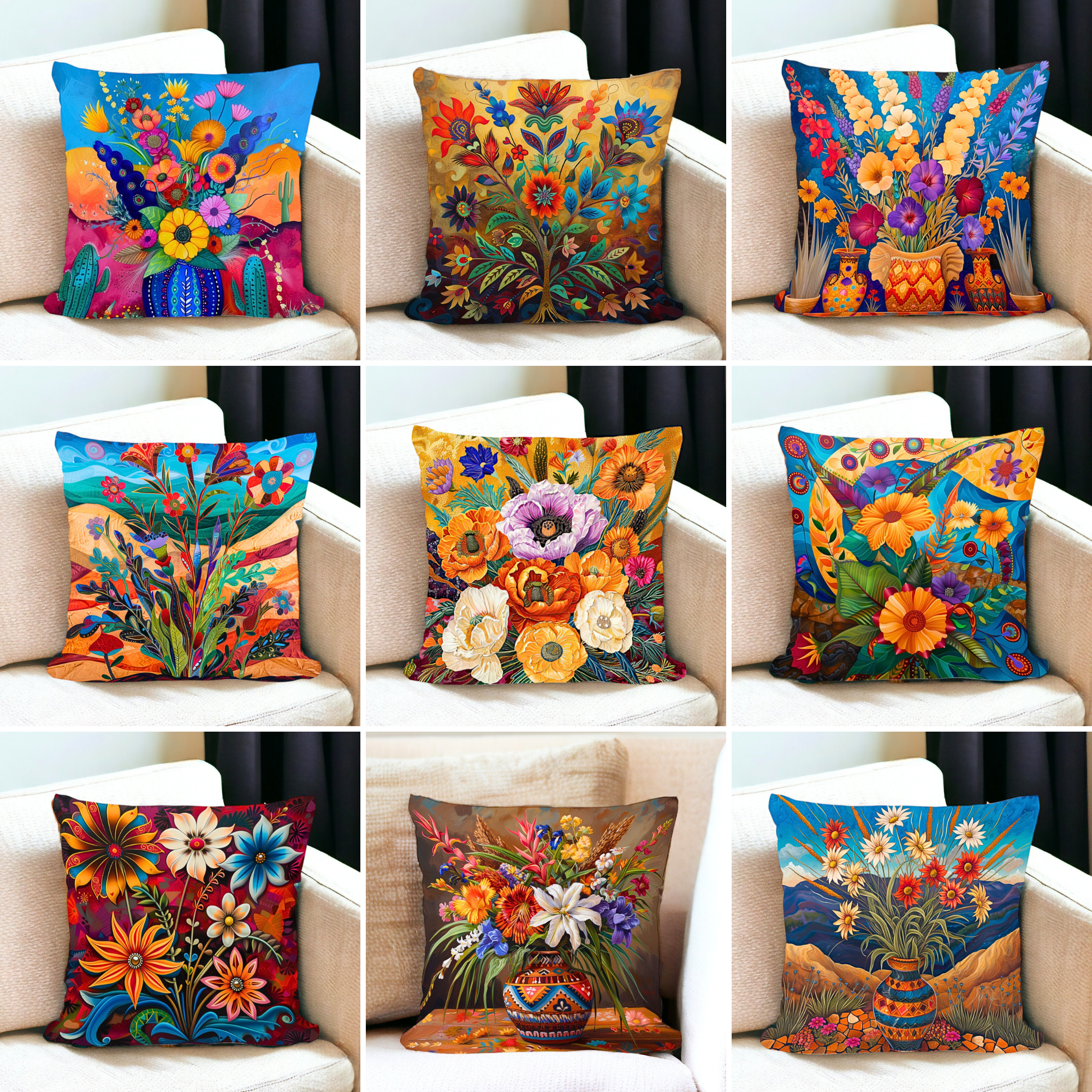 Flower Vase Art Cushion Covers