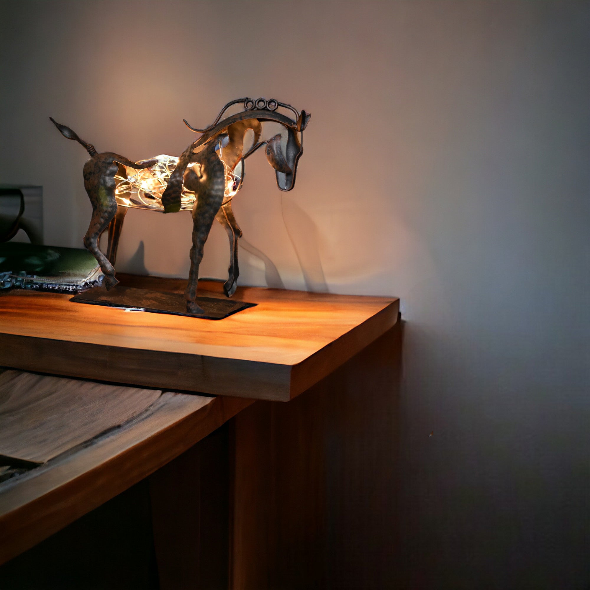 Handmade Metal Horse Sculpture