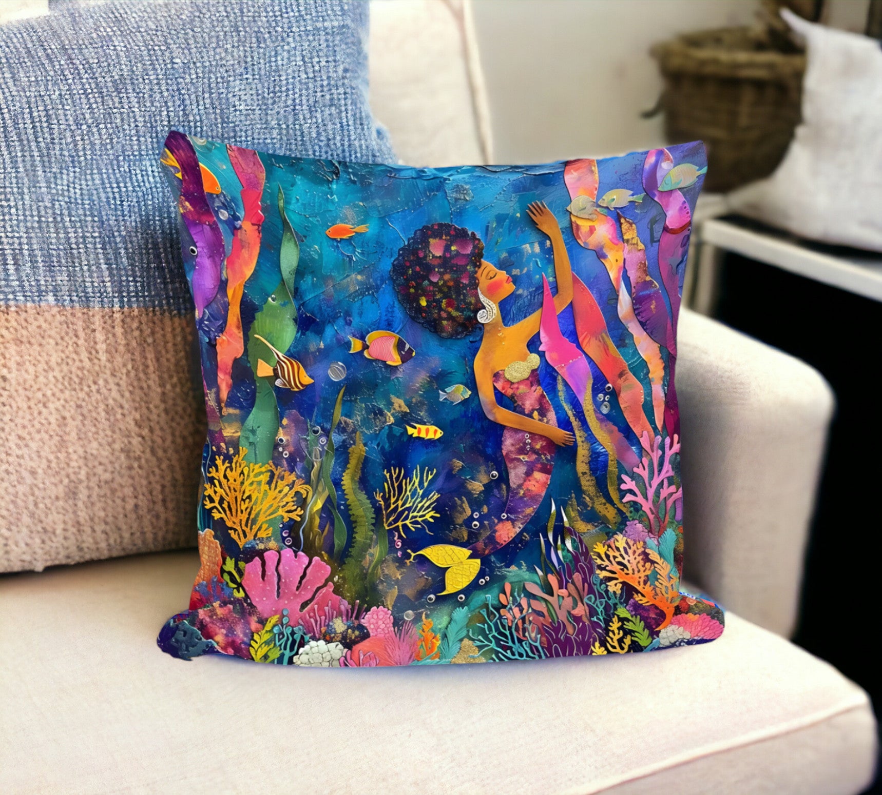 Watercolor Marine Life Cushion Covers