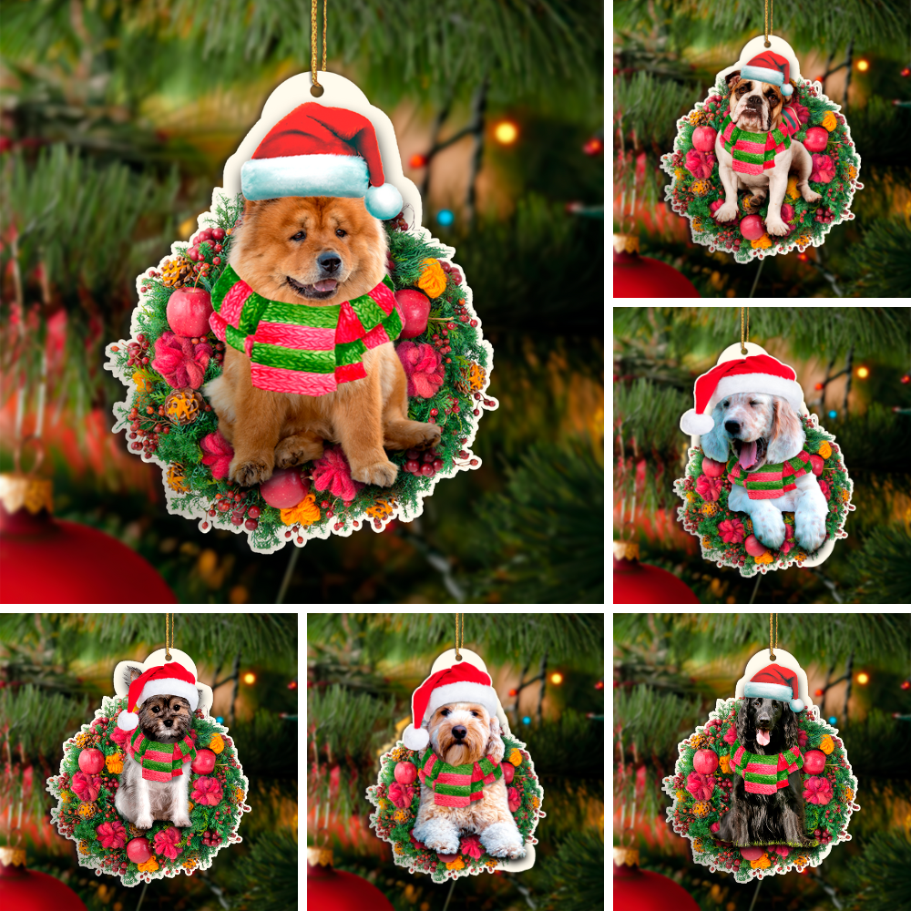 20 Dog Breeds Wooden Ornaments Set 2