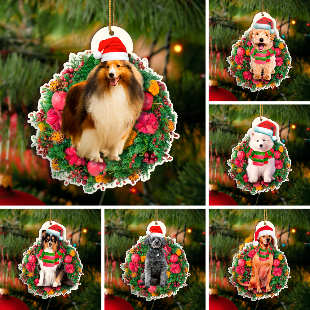 20 Dog Breeds Wooden Ornaments Set 7