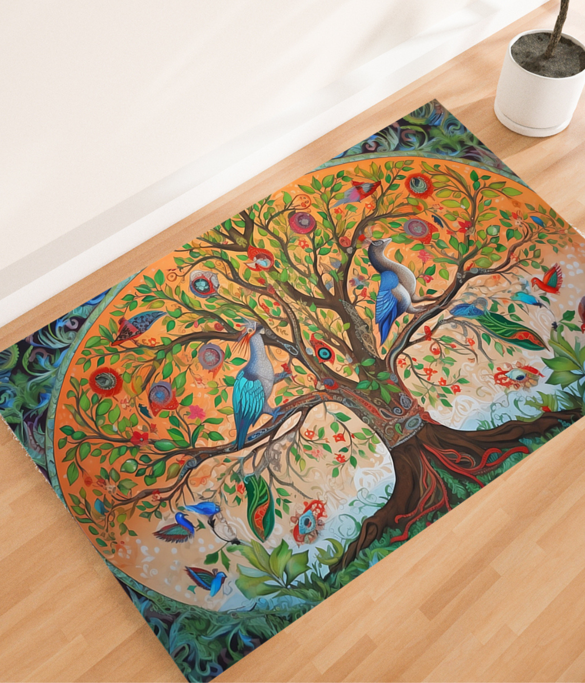 Wild Prints Faux Wool Rugs