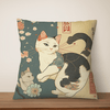 Japanese Art Cat Cushion Covers