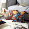 Artistic vibrant Huichol Design Cushion Cover