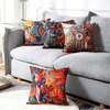 Artistic vibrant Huichol Design Cushion Cover