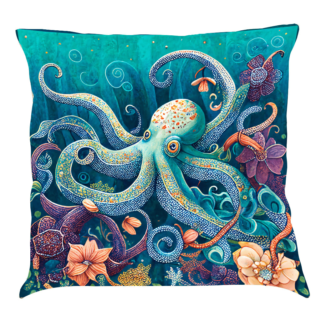 Floral Octopus Cushion Covers