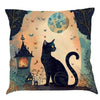 Mid-Century The Black Cat Cushion Cover