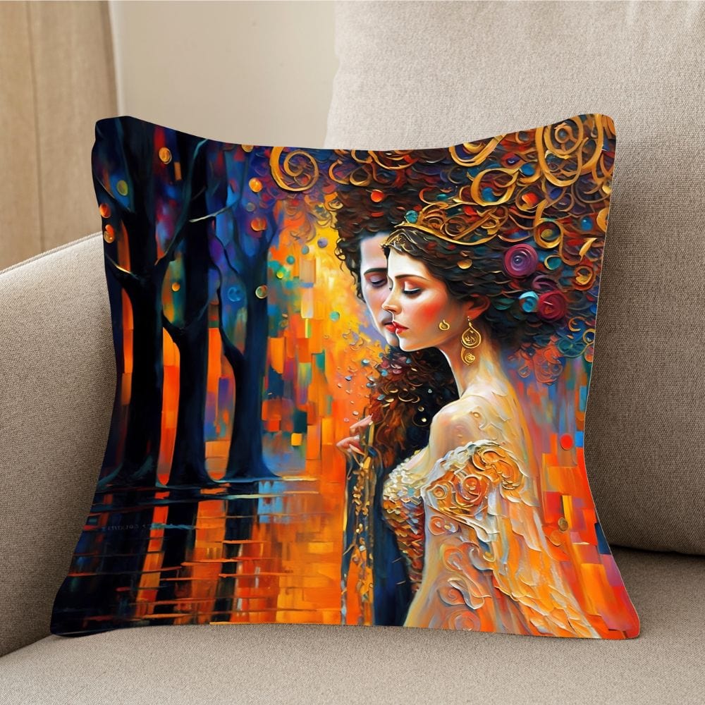 Gustav Klimt Inspired Enchanted City Cushion Cover