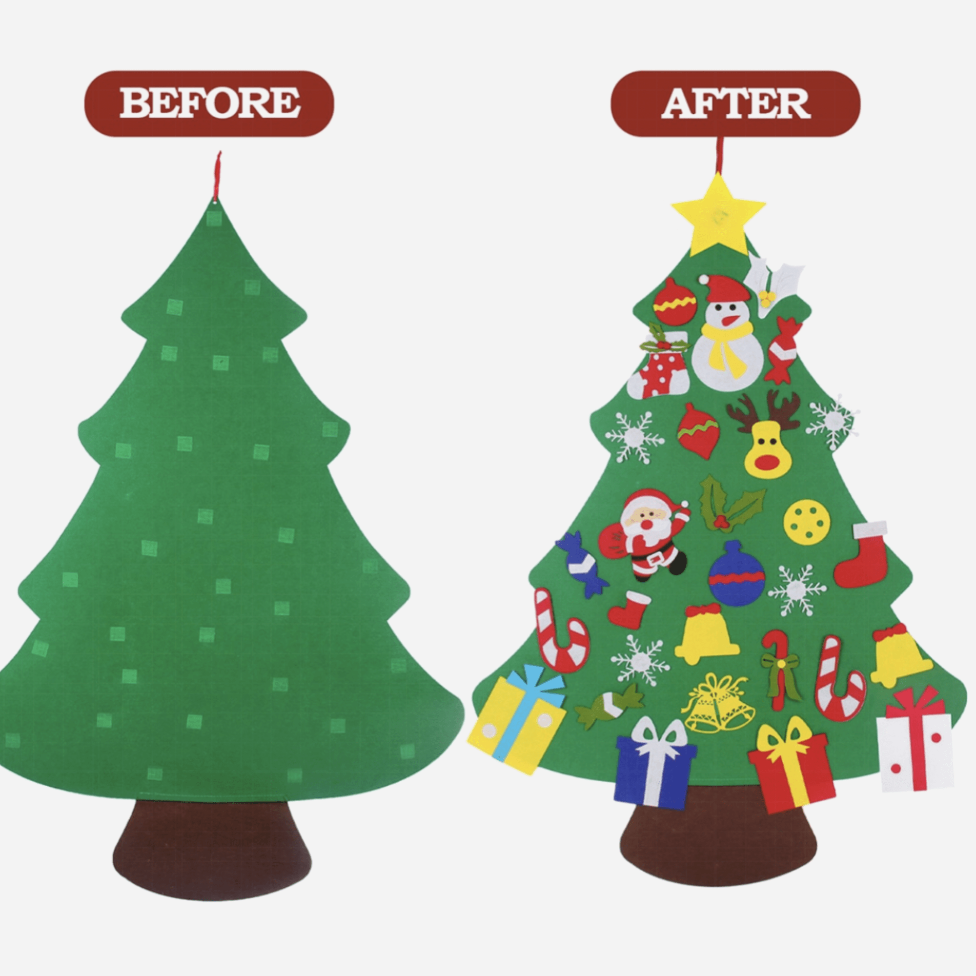 Felt Christmas Tree for Toddlers Kids