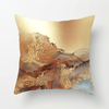 Abstract Teal Blue and Gold Cushion Covers