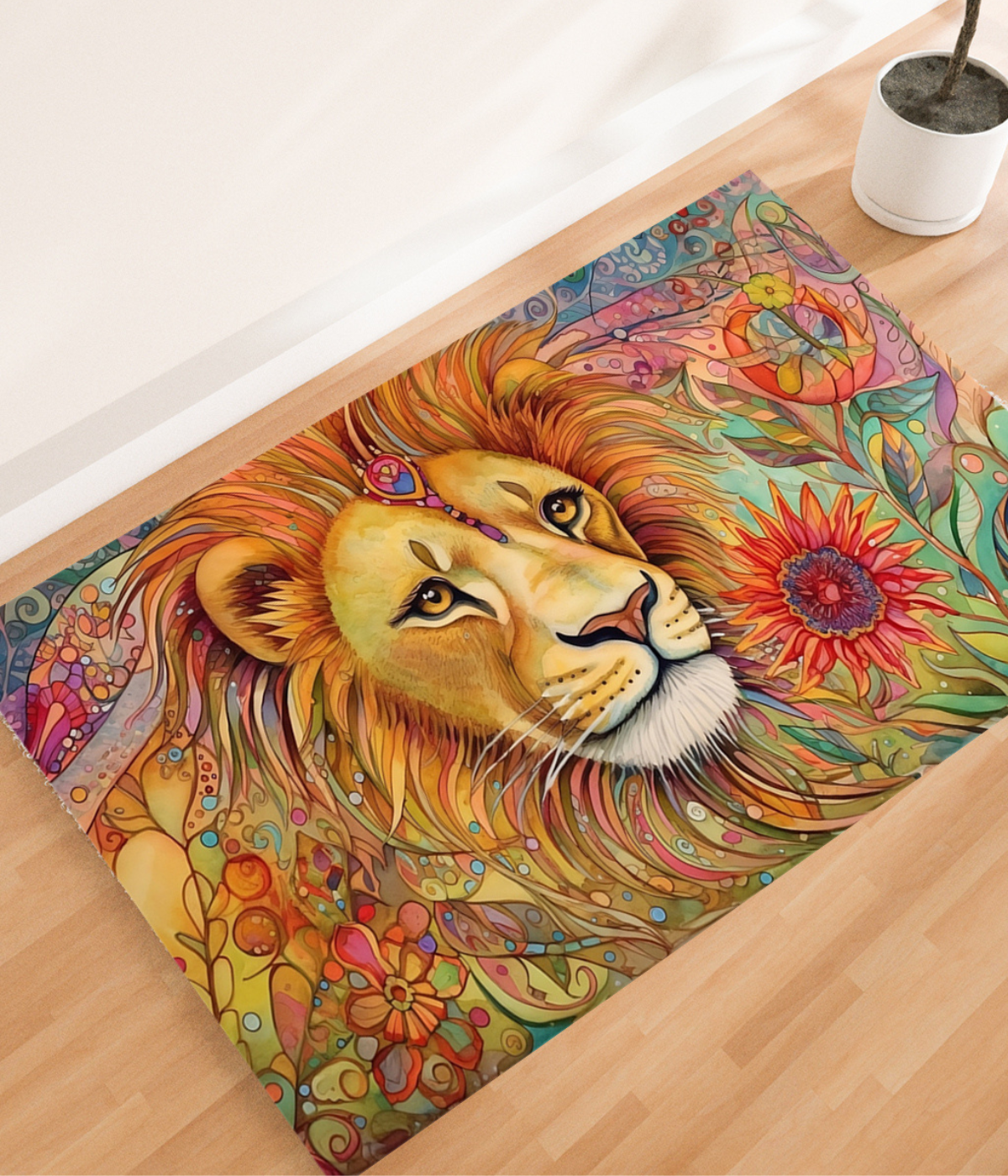 Wild Prints Faux Wool Rugs