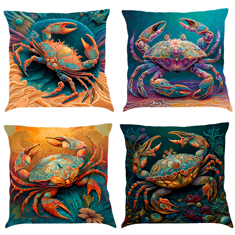 Crab Art Cushion Cover