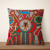 Artistic vibrant Huichol Design Cushion Cover