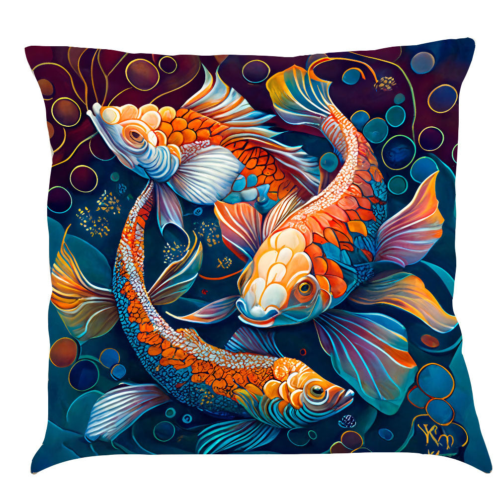 Lucky Koi Fish Cushion Covers