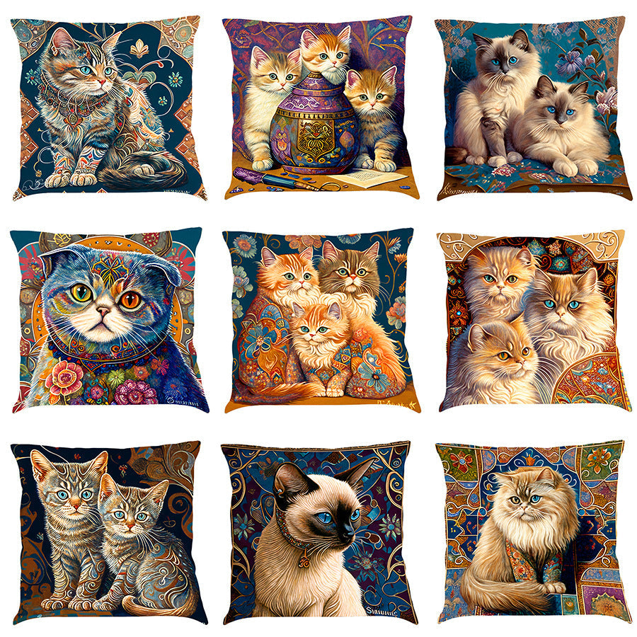 Timeless Vintage Cat Cushion Covers