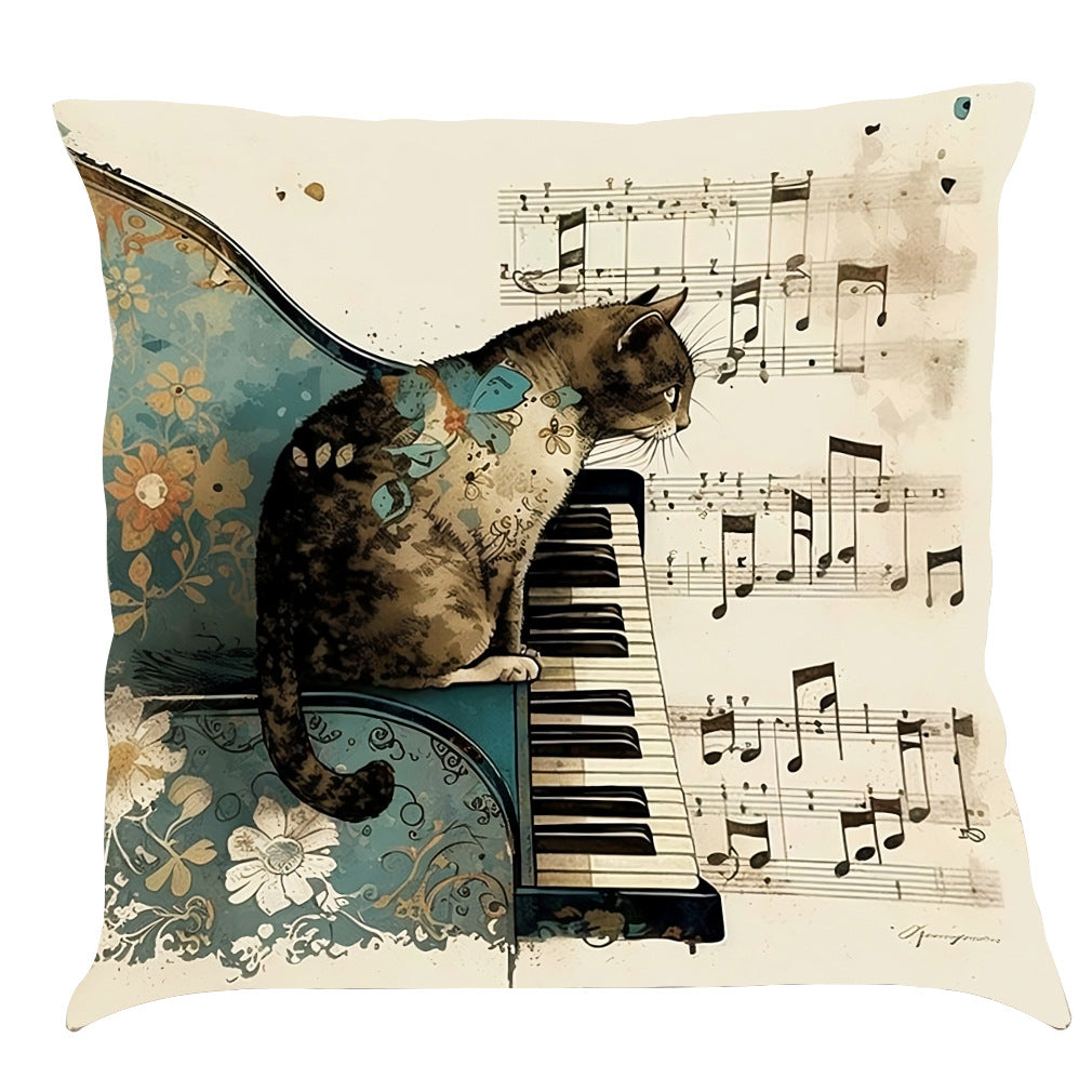 Musician Cat Cushion Covers