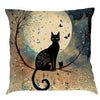 Mid-Century The Black Cat Cushion Cover